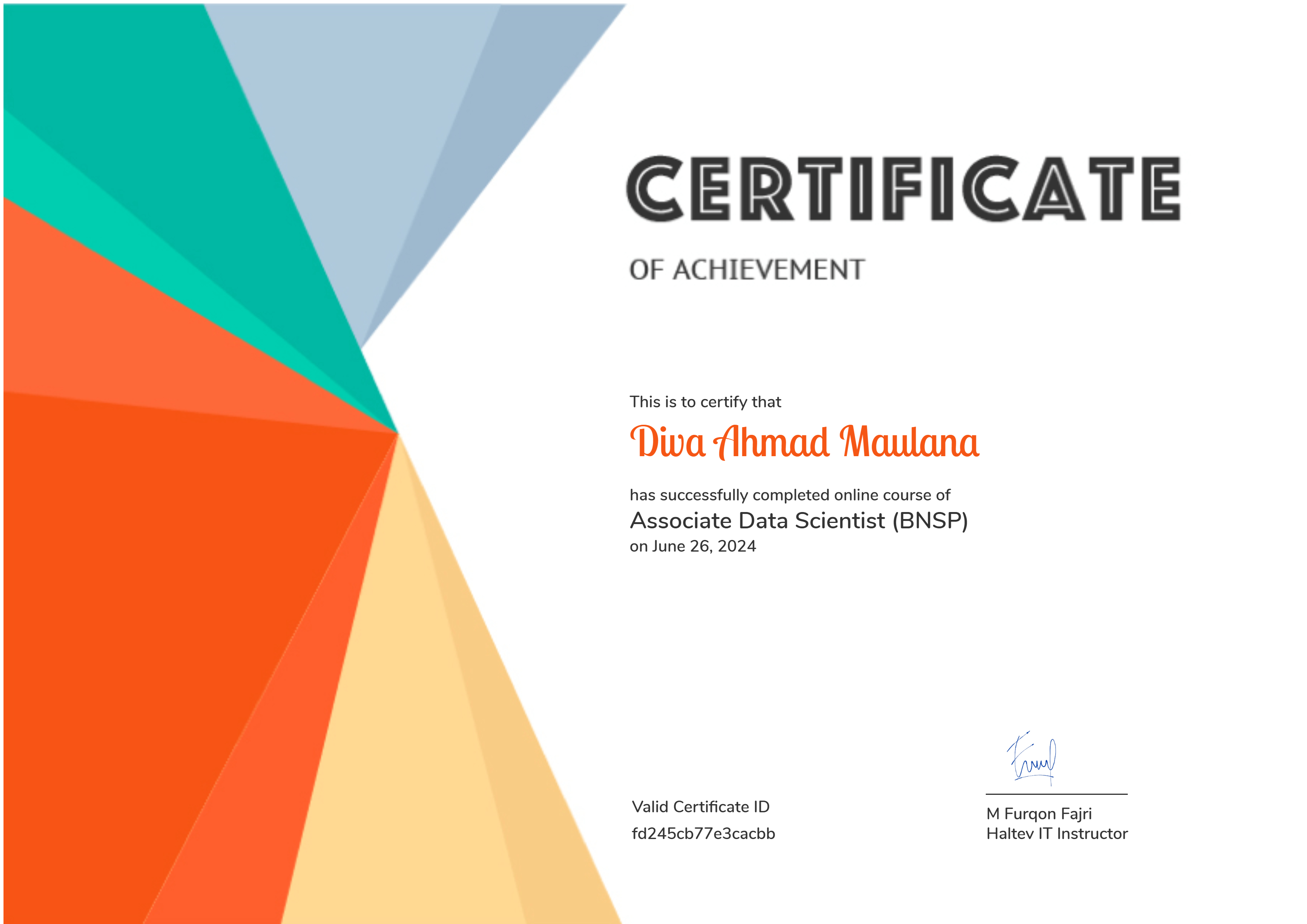 Associate Data Scientist (BNSP) Training Only